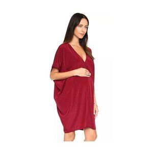 Slouch Maternity The Slouch Dress One Size Red Silk Scarlet O/S Shift
